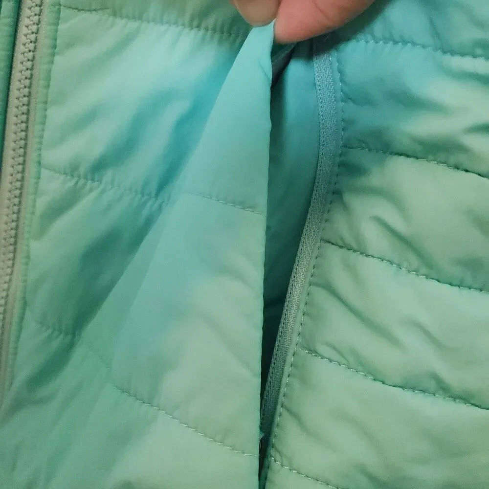 The North Face Girls XL/TG (18) Aqua Blue Puffer Vest Insulated Jacket - Picture 12 of 15